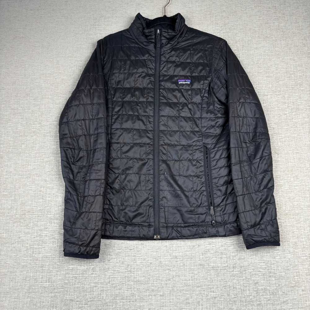 Patagonia Nano Puff Jacket Womens XS Black Insulated Quilted Full Zip 84217